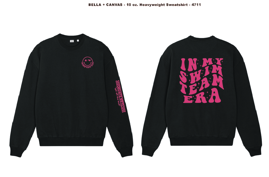 Monte Vista Unisex Crewneck Pink Print - Black