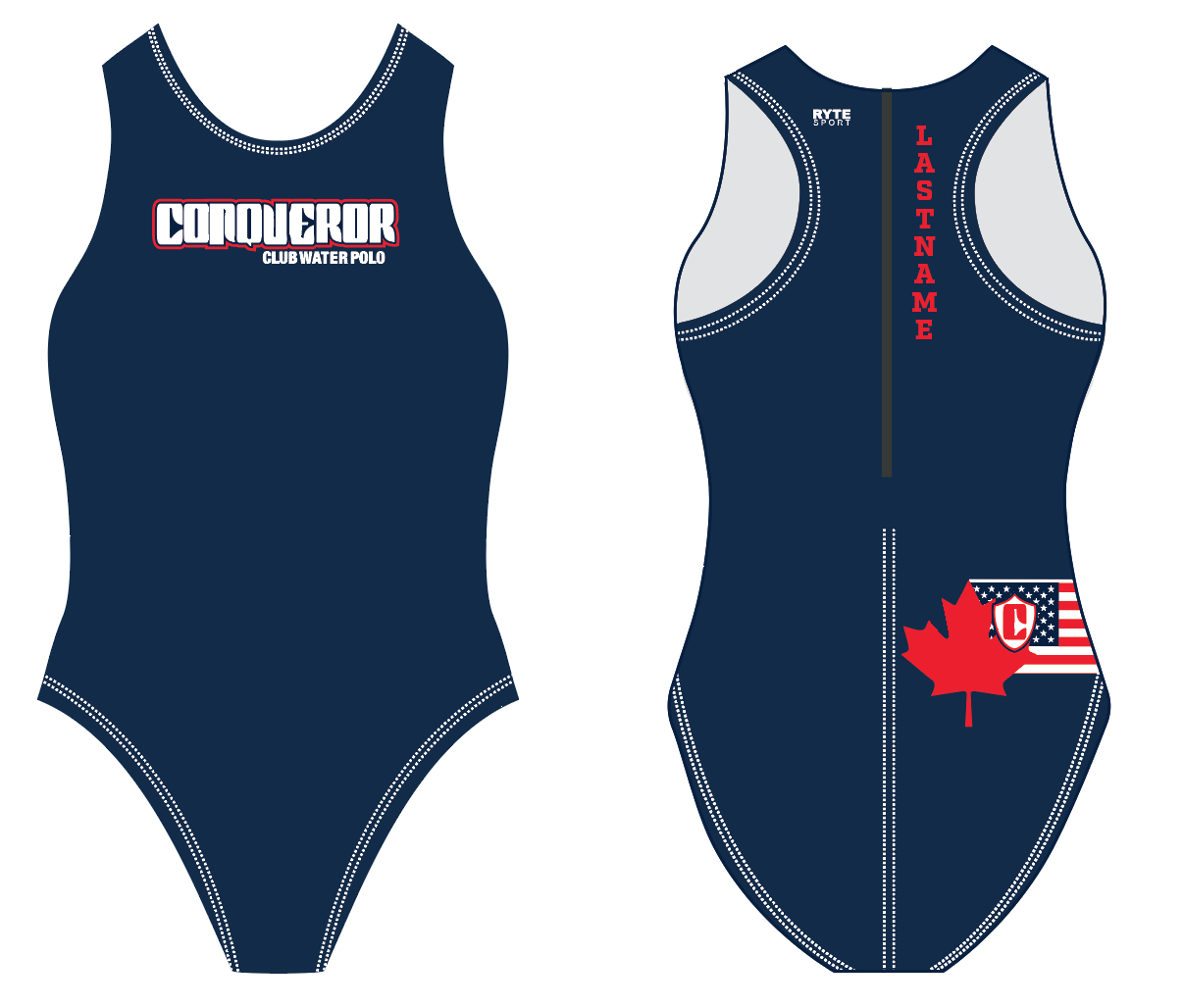 CUSTOM Conqueror Canada Zip-up RYTE Sport