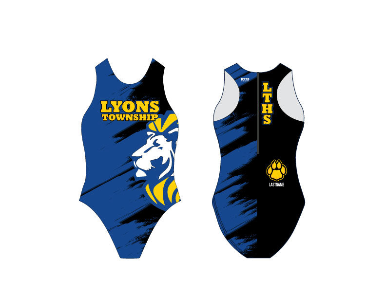 Custom Lyons Township Women's Euro Water Polo Suit RYTE Sport