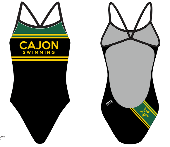 Cajon High School 2022 Women's Open Back Suit RYTE Sport