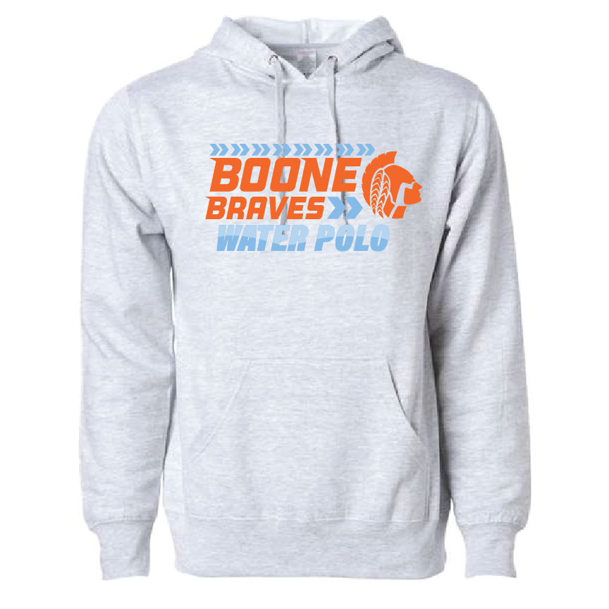 Boone Water Polo Unisex Hoodie - Heather Gray