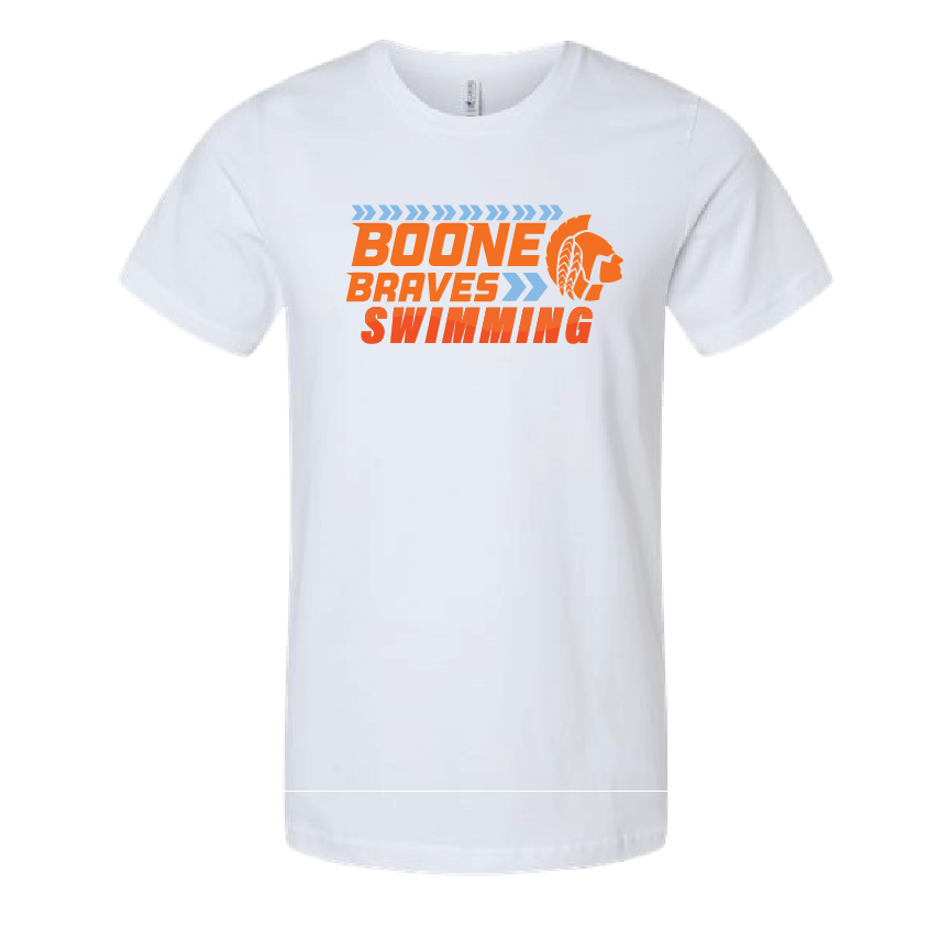 Boone Unisex Swimming Tee - White