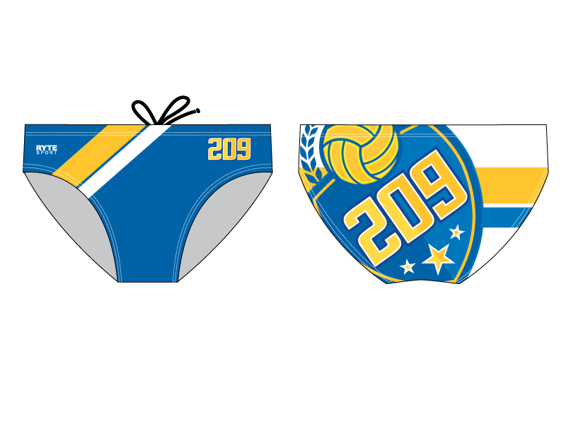 209 Water Polo Club Custom Men's Swim & Water Polo Brief RYTE Sport