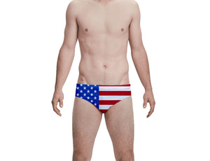 Trump USA Flag Custom Men's Swim Brief RYTE Sport