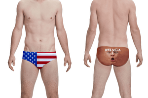 Trump USA Flag Custom Men's Swim Brief RYTE Sport