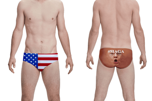 Trump USA Flag Custom Men's Swim Brief