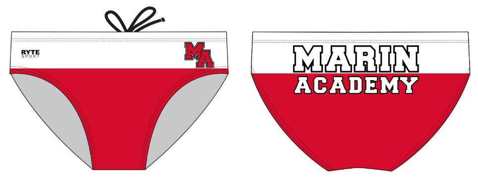 Marin Academy Boy's Water Polo Custom Men's Water Polo Brief RYTE Sport