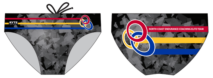 NCEC Black Camo Triangle Custom Men's Swim Brief RYTE Sport