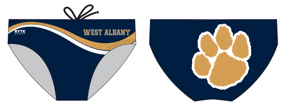 West Albany High School Custom Men's Water Polo Brief RYTE Sport