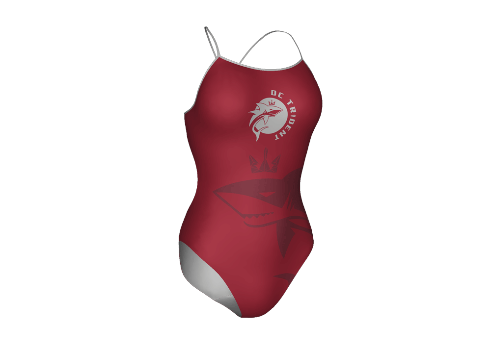DC Trident Custom Women’s Open Back Thin Strap Swimsuit T6