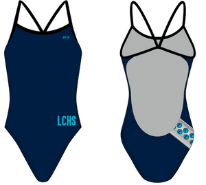Lake City High School Custom Women’s Open Back Thin Strap Swimsuit