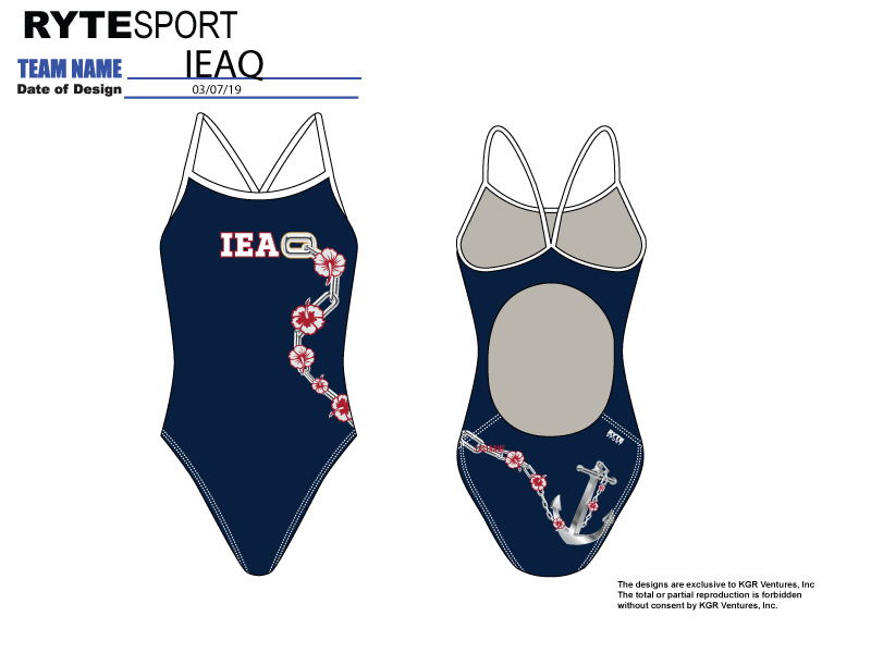 IEAQ Swim Custom Women’s Active Back Thin Strap Swimsuit RYTE Sport