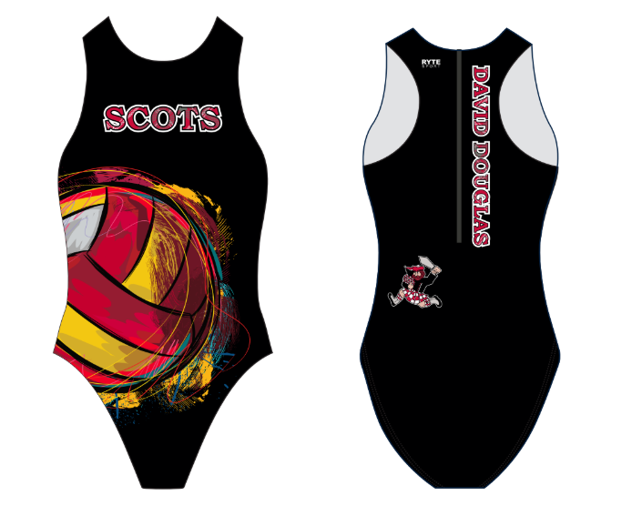 David Douglas High School 2019 Custom Women's Water Polo Suit T6