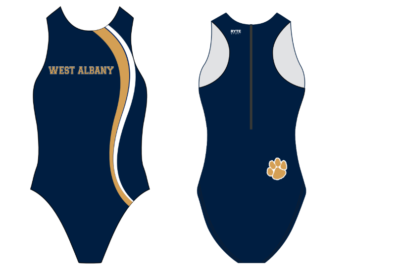 West Albany High School Custom Women's Water Polo Suit T6