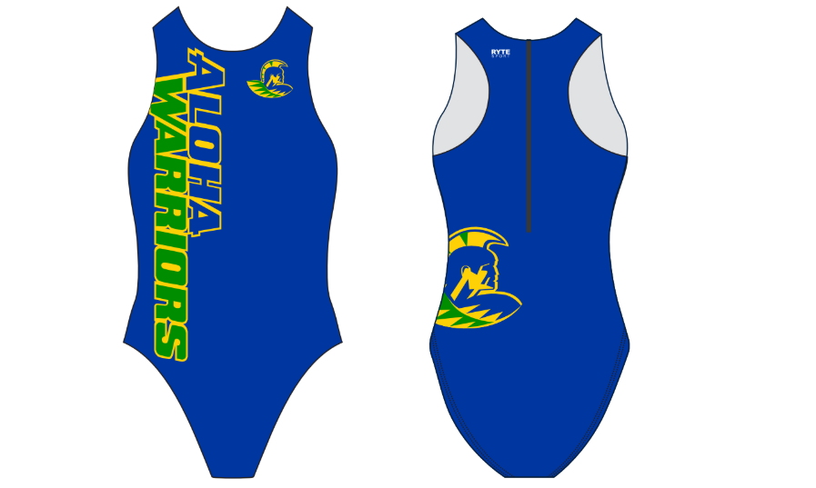 Aloha High School Water Polo Custom Women's Water Polo Suit T6