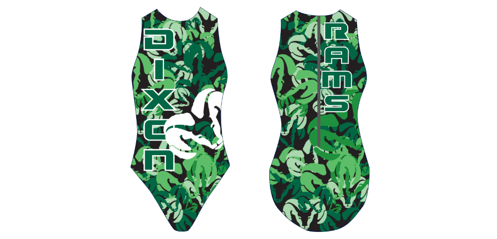 Dixon High School Custom Women's Water Polo Suit T6