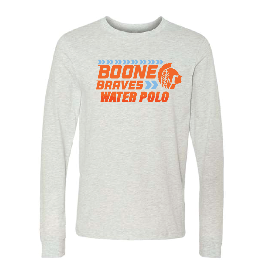 Boone Water Polo Long Sleeve Tee - Ash RYTE Sport