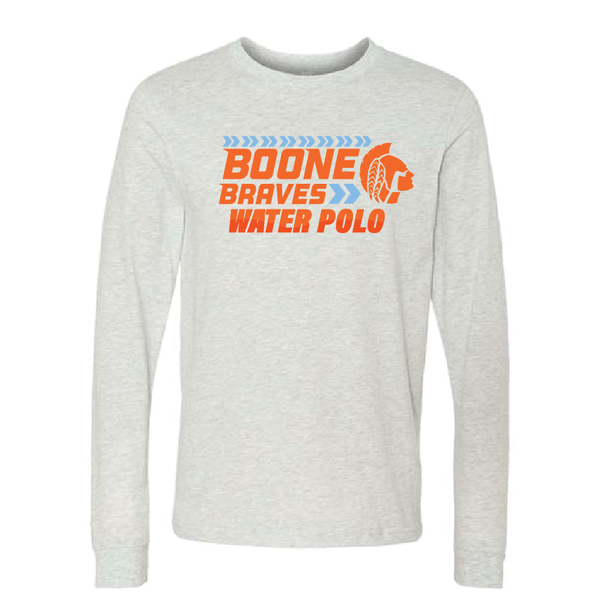 Boone Water Polo Long Sleeve Tee - Ash