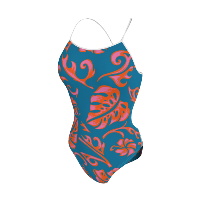 Womens Open Back Swimsuit Hawaiian Womens Open Back Swimsuit. (x 1) Custom