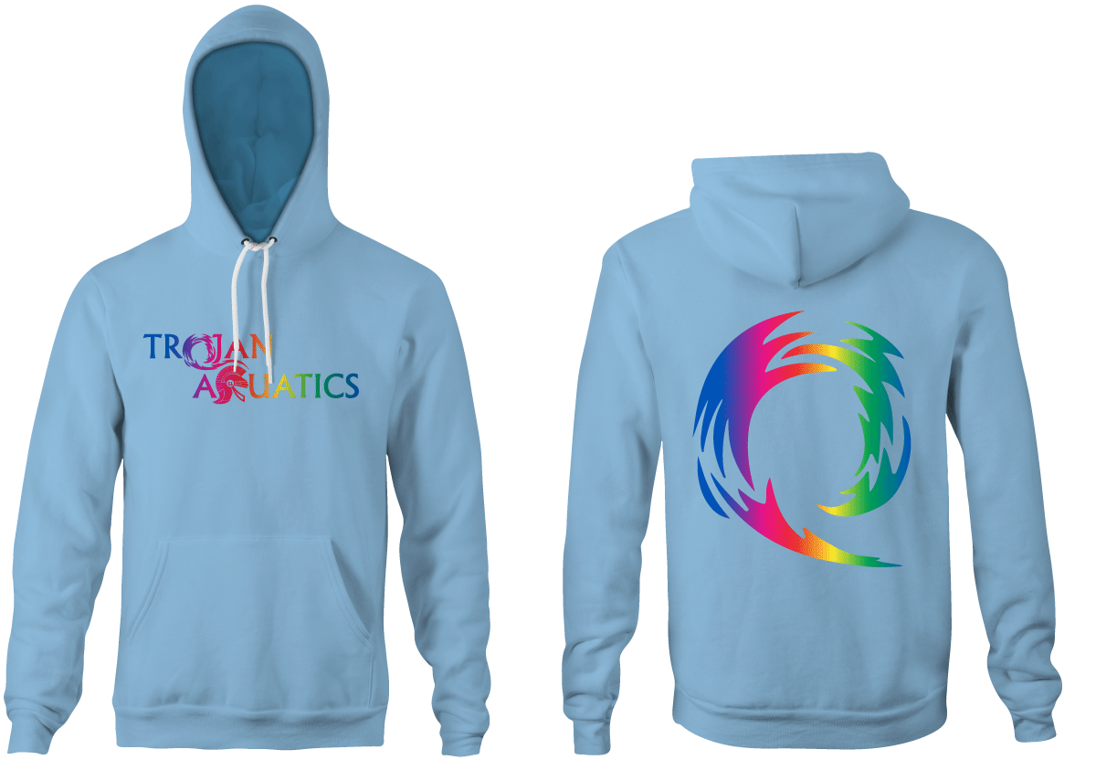 Trojan Aquatics Hoodie Light Blue RYTE Sport