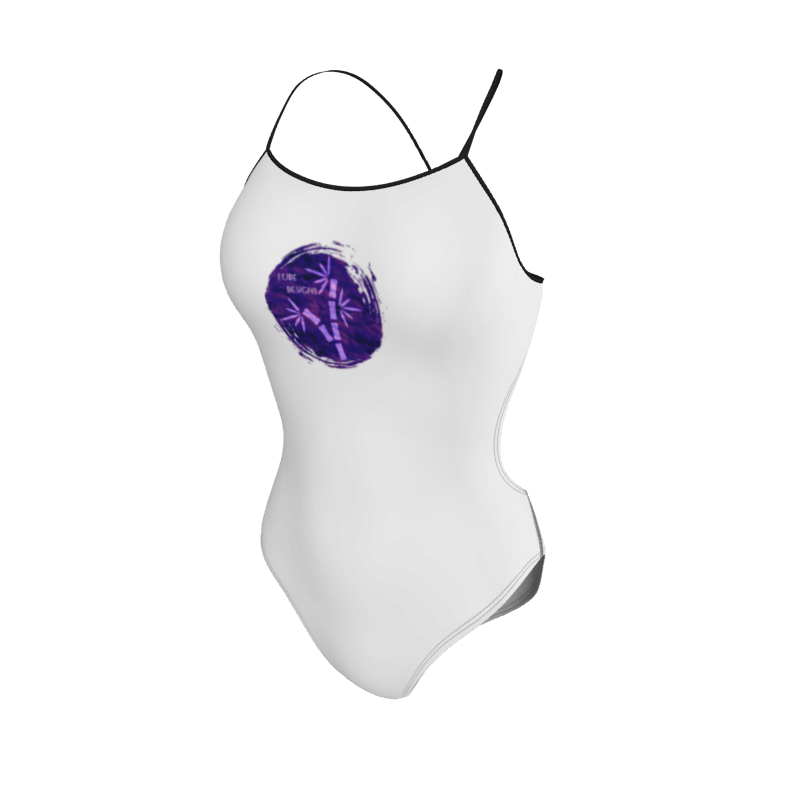 Womens Open Back Swimsuit Solid Womens Open Back Swimsuit. (x 1) Custom