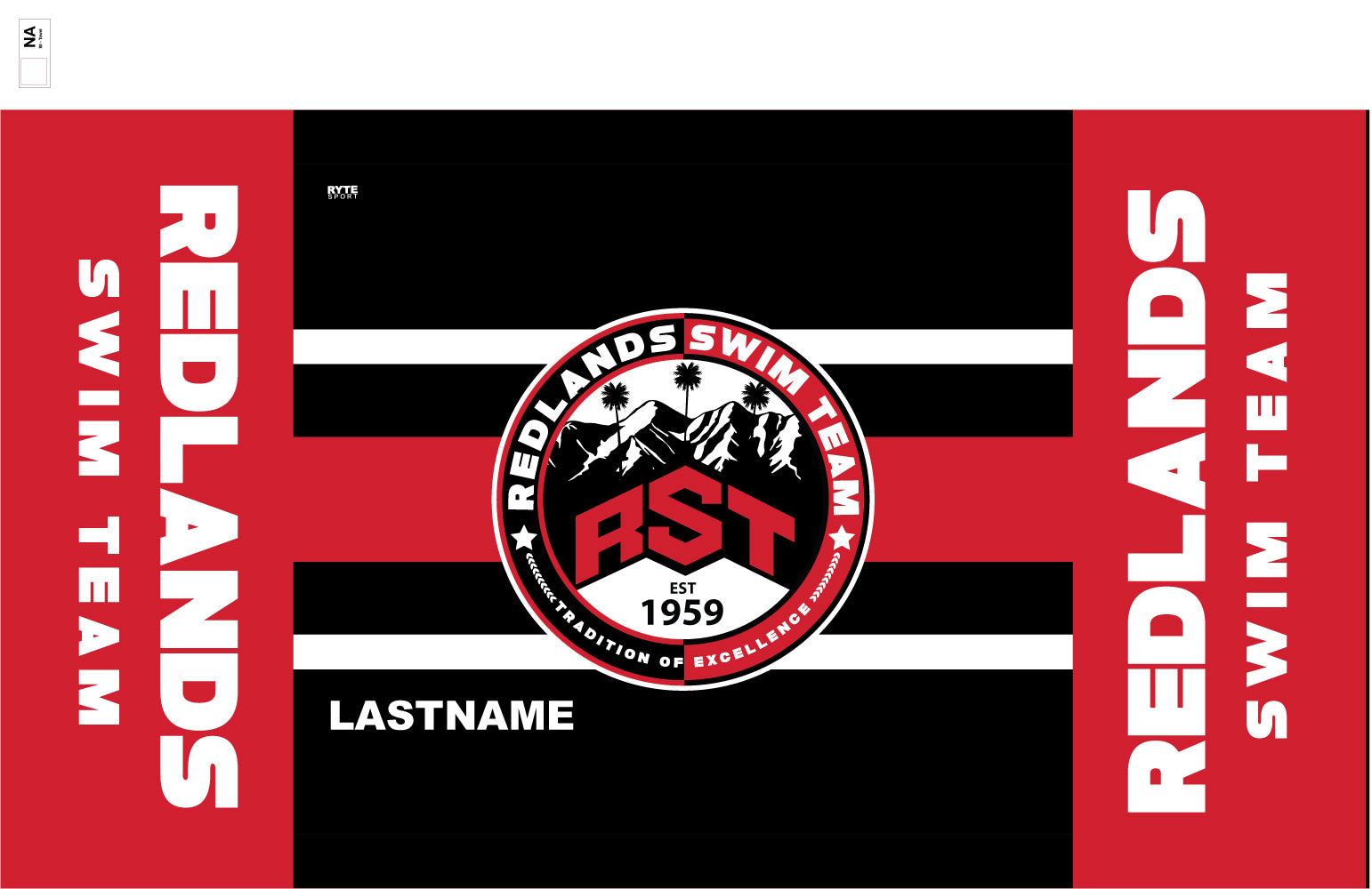CUSTOM RST Redlands Swim Team Towel RYTE Sport