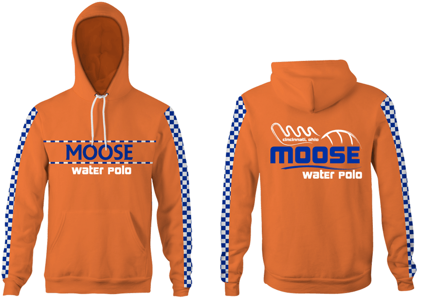 Moose Water Polo Club Unisex 2022 Orange Hooded Sweatshirt