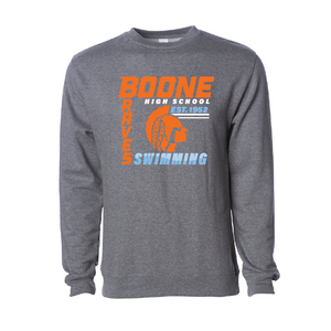 Boone Swim Crewneck Fleece- Gunmetal RYTE Sport
