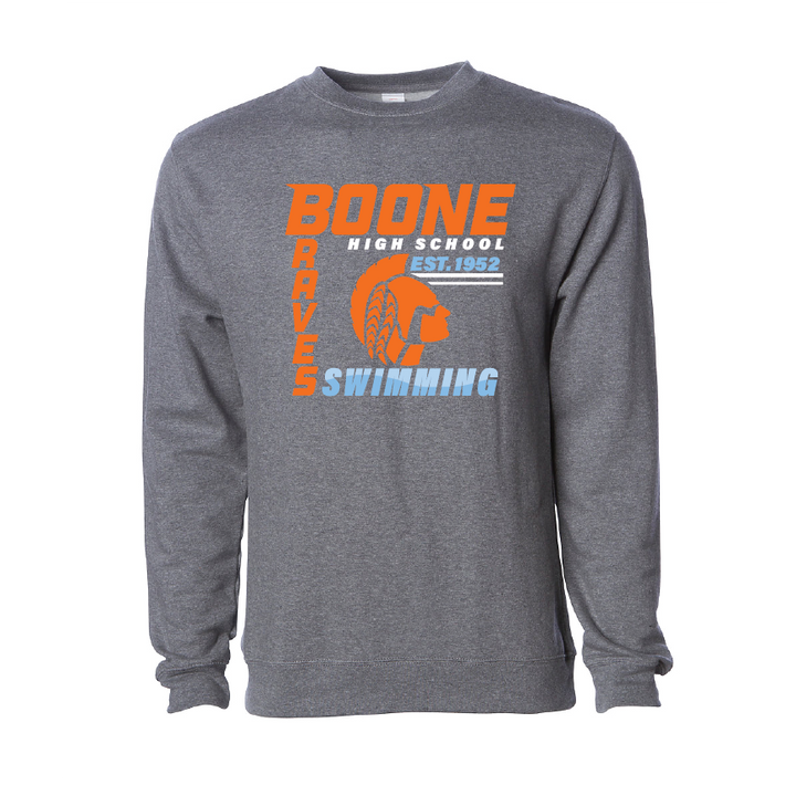 Boone Swim Crewneck Fleece- Gunmetal RYTE Sport