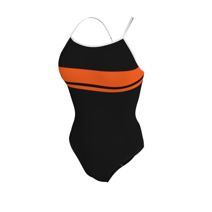 Womens Active Back Swimsuit Racing Stripes Womens Active Back Swimsuit. (x 2) Custom