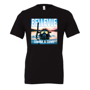 Bellevue Swim and Dive Tee - Black
