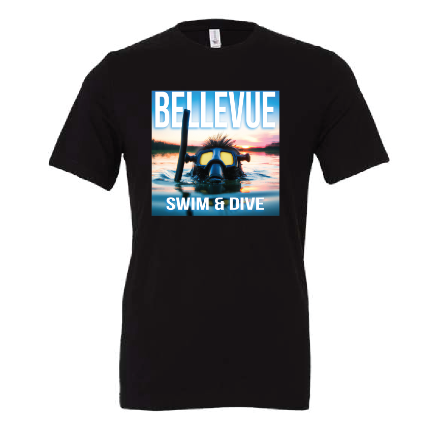 Bellevue Swim and Dive Tee - Black