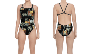 Tahitian Beer Women’s Open Back Thin Strap Swimsuit