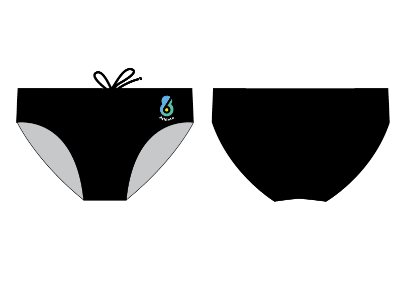 6-8 Athlete Black Men's Water Polo Brief RYTE Sport