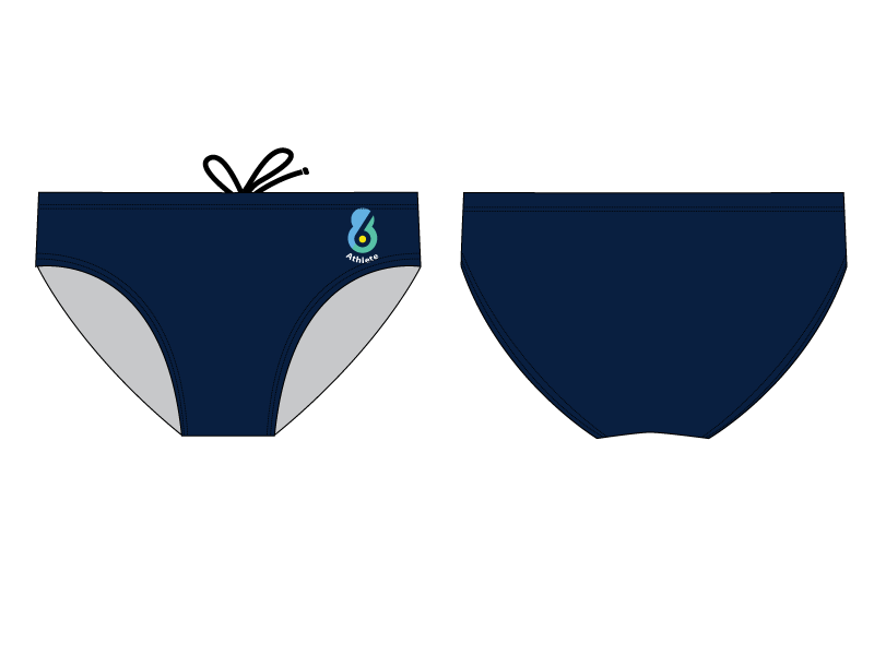 6-8 Sports Athlete Navy Men's Water Polo Brief RYTE Sport