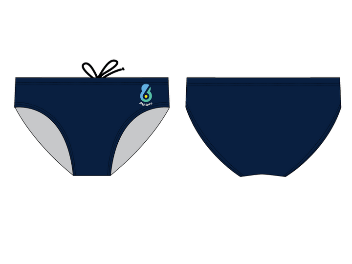 6-8 Sports Athlete Navy Men's Water Polo Brief RYTE Sport