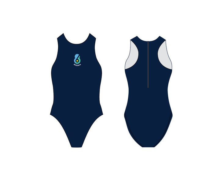 6-8 Sports Athlete Navy Women's Water Polo Suit RYTE Sport