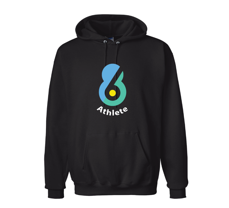 6-8 Sports Custom Black Unisex Adult Hooded Sweatshirt RYTE Sport