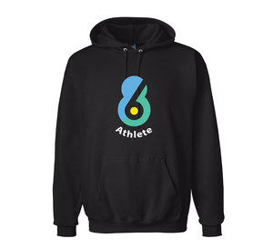 6-8 Sports Custom Black Unisex Adult Hooded Sweatshirt RYTE Sport