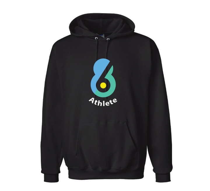 6-8 Sports Custom Black Unisex Adult Hooded Sweatshirt RYTE Sport
