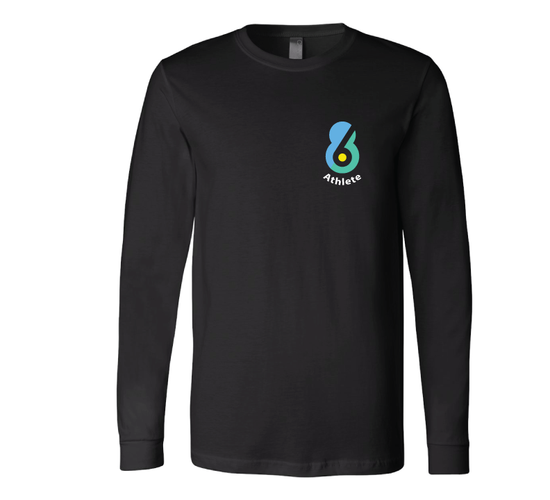 6-8 Athlete Black Unisex Jersey Long Sleeve Tee RYTE Sport