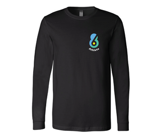 6-8 Athlete Black Unisex Jersey Long Sleeve Tee RYTE Sport
