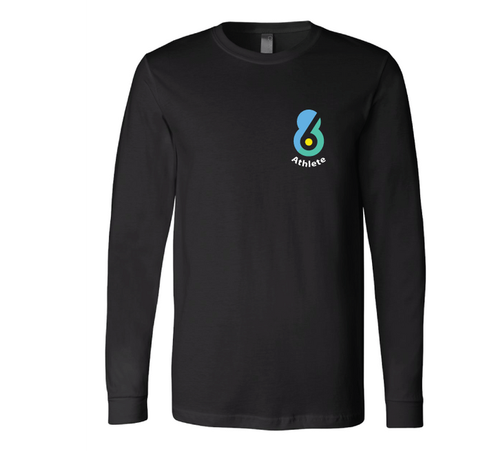 6-8 Athlete Black Unisex Jersey Long Sleeve Tee RYTE Sport