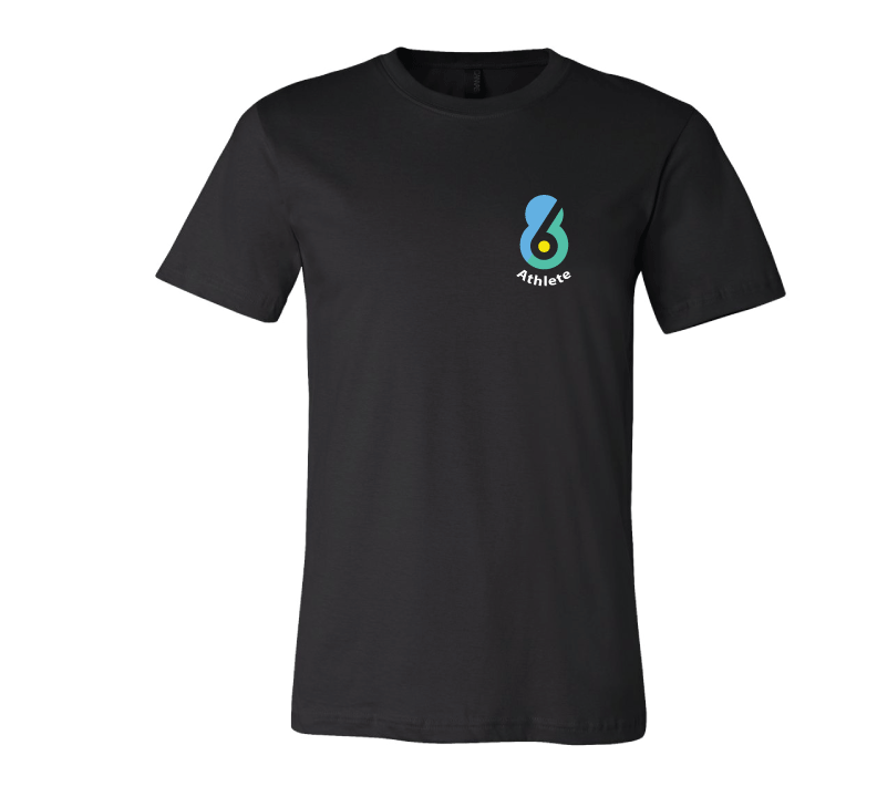 6-8 Athlete Black Unisex Jersey Short Sleeve Tee RYTE Sport