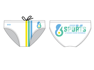 6-8 Sports White Men's Water Polo Brief RYTE Sport