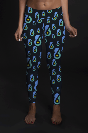 6-8 Sports Multi logo Mid-Rise Full Length Leggings RYTE Sport