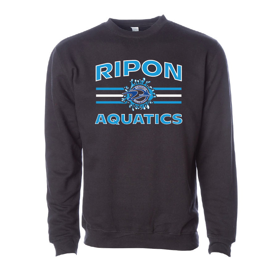 Ripon Aquatics Crewneck - Black RYTE Sport