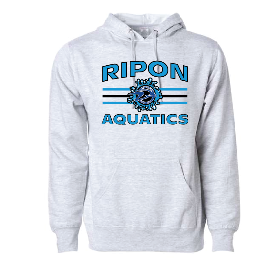 Ripon Unisex Adult Hoodie - Heather Gray RYTE Sport
