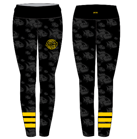 Waverly Piranhas Swim Club Mid-Rise Full Length Leggings RYTE