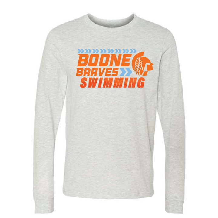 Boone Unisex Long Sleeve Swim Tee - Ash RYTE Sport